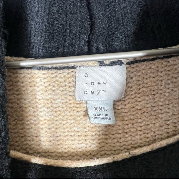 Target A New Day Womens Multicolor Neutral Stripe Mock Neck Relaxed Sweater XXL - Picture 5 of 8